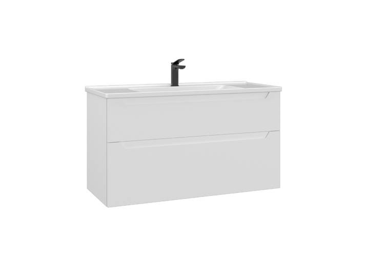 Meuble Vasque Messina 100 v2 - 100 x 45 x 55 cm - Matte White