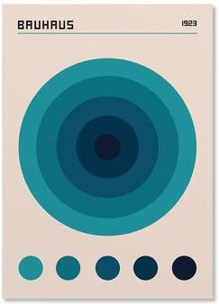 Inspire Select Abstract Orange Bauhaus Poster Geometric Sunrise Bicycle Pop Art Wall Prints For Modern Home Decor wo 042 6 11.81 In No Frame