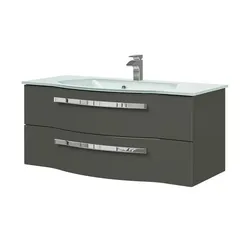 calmoquick Waschtischkombination  Verler See , grau , Maße (cm): B: 117 H: 49,7 T: 49.1