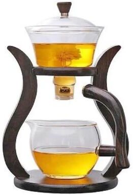 Uplift Essentials Lazy Kung Fu Drip Teapot Magnetic Flow Glass Tea Set Heat Resistant Semi Automatic Teaware Gift teapot