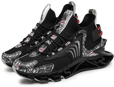 LightInthebox Men's White and Gray Sport Sneakers - High-Performance Shoes with Breathable Design for Running, Outdoor Activities and Everyday Use