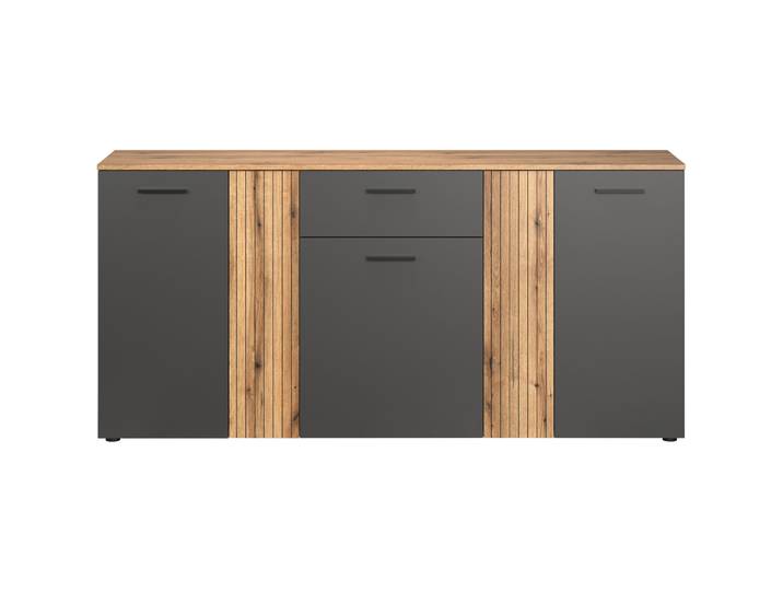 Kommode Chase anthrazit Holz B 181 H 86 cm - Material: Holzwerkstoff - Kommode