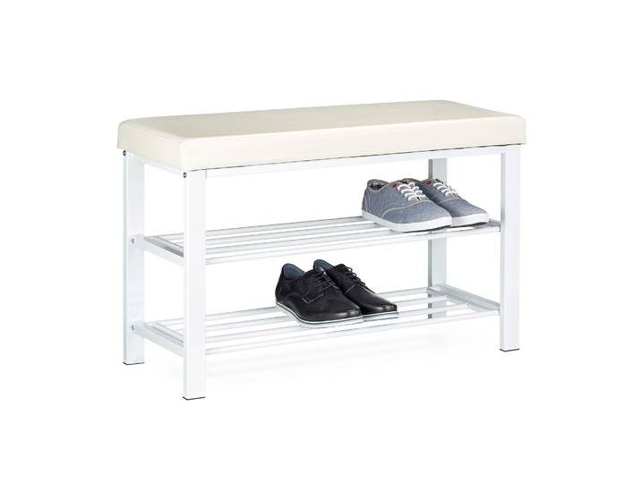 Schuhbank mit Polsterung Weiss