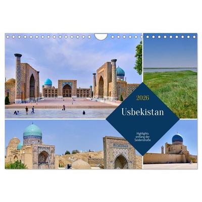 Zentralasien - Entlang der alten Seidenstraße (Wandkalender 2026 DIN A4 quer), CALVENDO Monatskalender