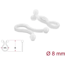 DELOCK 22061 - Kabeldriller Ø 8 mm transparent, 100 Stück