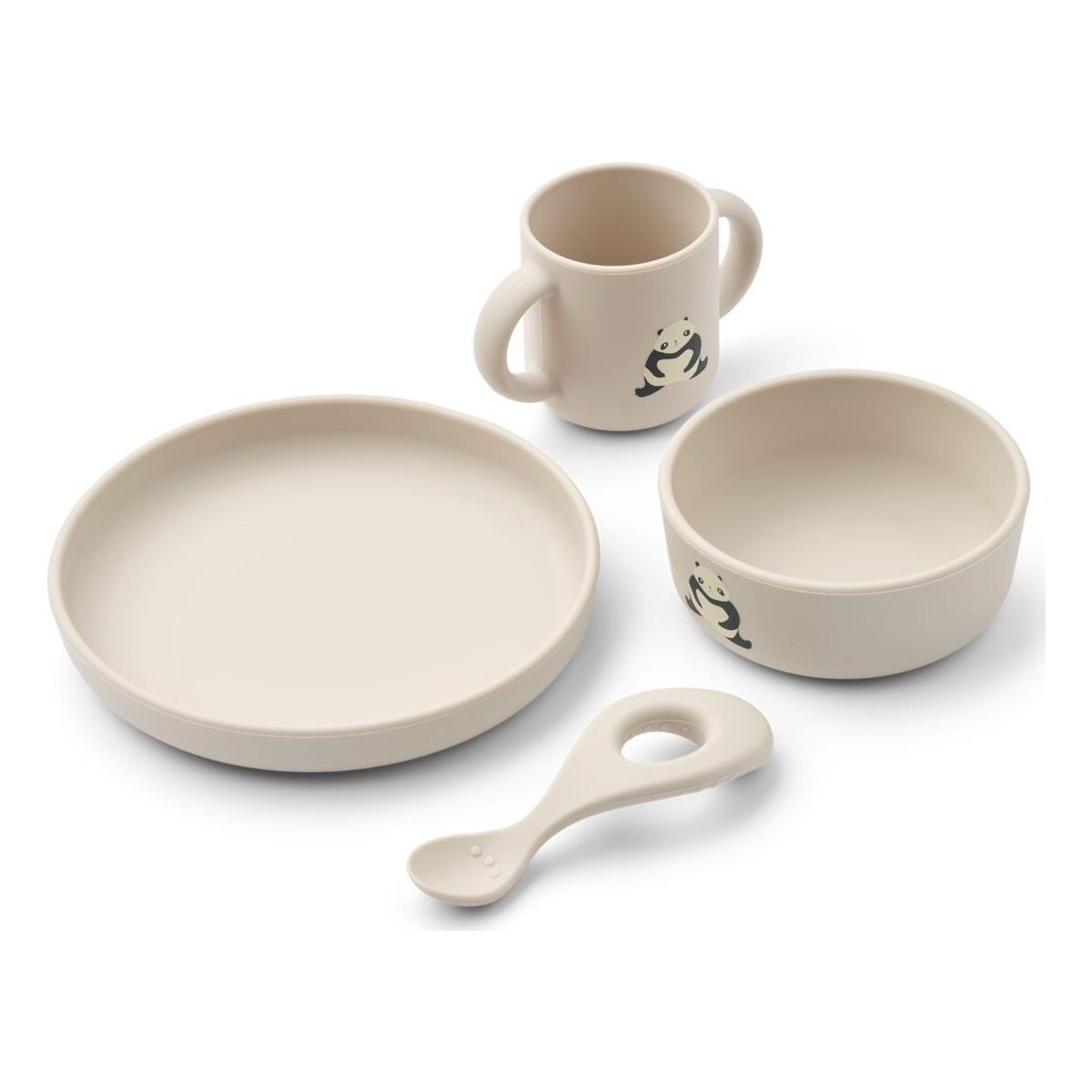 Liewood Vivi Printed Tableware Set panda / sandy (2714) ONE SIZE LW15135-2714-ONE SIZE-CU
