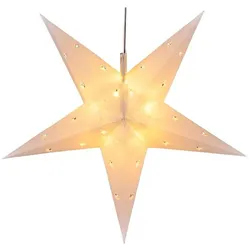 LED Weihnachtsstern Leuchtstern Adventsstern Dekostern Stern Fensterdekoration Weiß