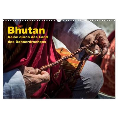 Bhutan - Reise durch das Land des Donnerdrachens (Wandkalender 2027 DIN A3 quer), CALVENDO Monatskalender