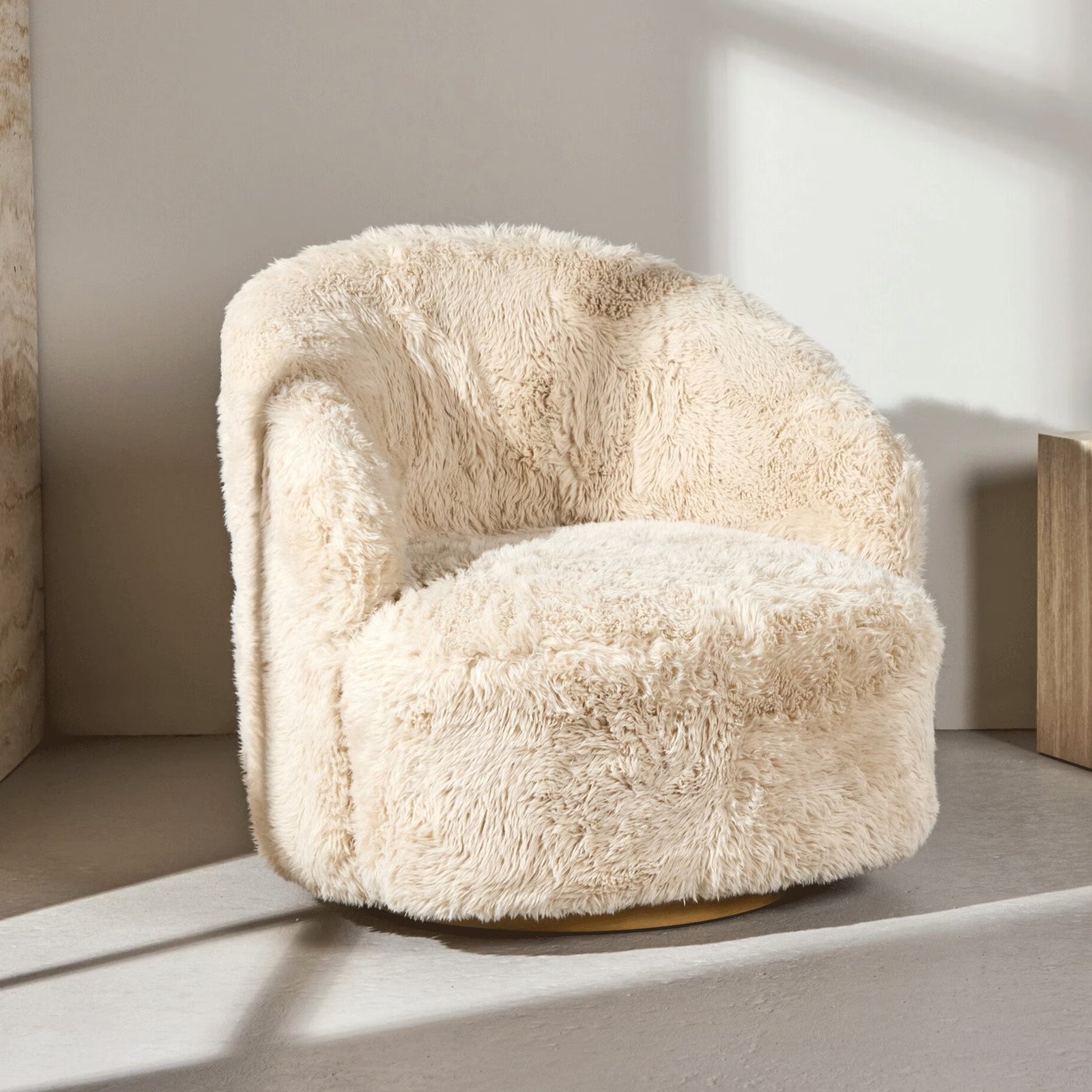 Nohr Fauteuil Kriselda Modern Fake Fur - Beige