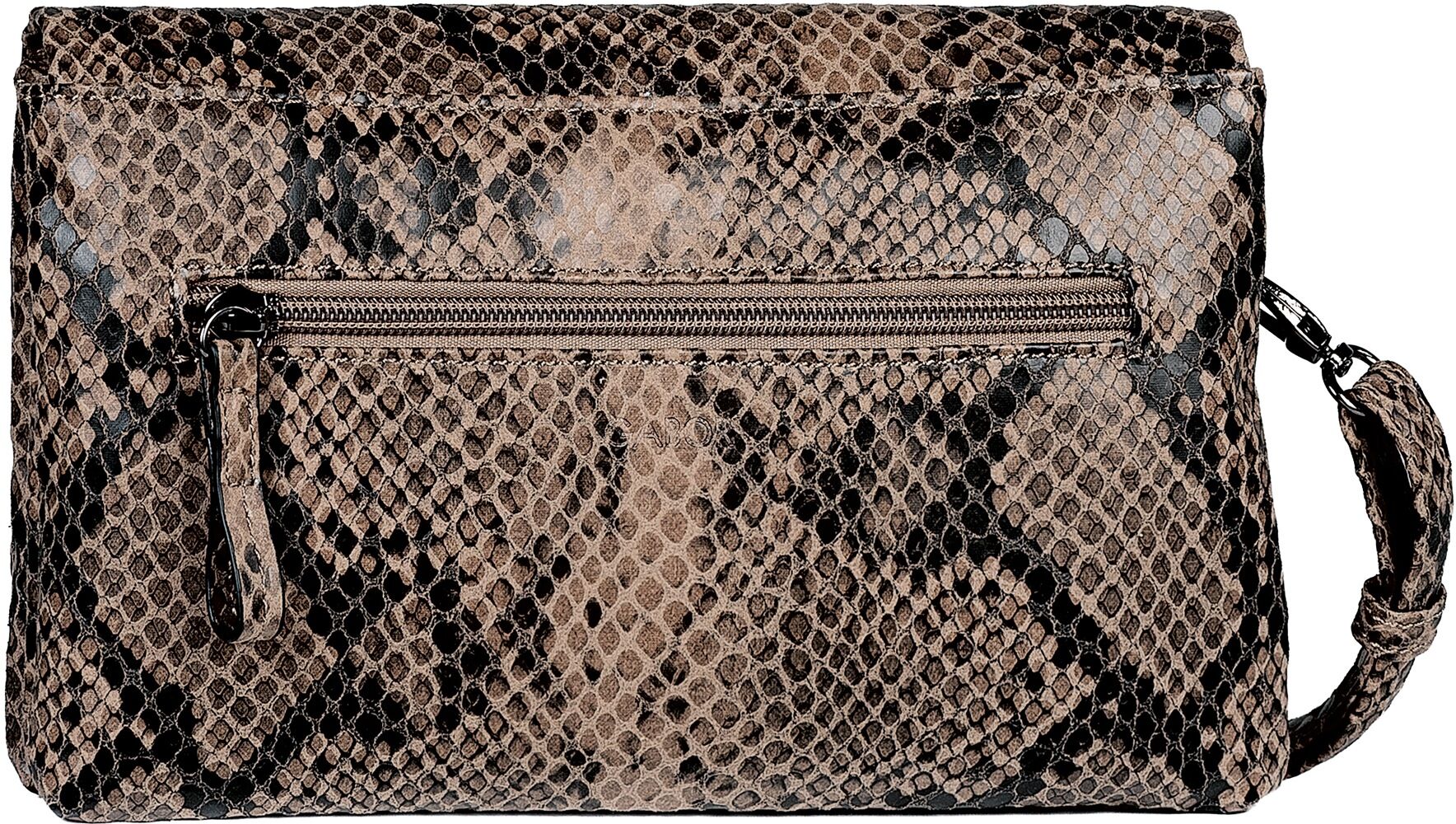 Abendtasche GABOR "Salara", Damen, Gr. B/H/T: 23cm x 14cm x 4,5cm, braun (taupe, geprägt), Lederimitat, clean, gepflegt, geprägtes Muster, unifarben, Taschen Abendtasche, Umhängetasche, mit 2 Kammern je nach Anlass variabel tragbar taupe, geprägt B/H/T: 2