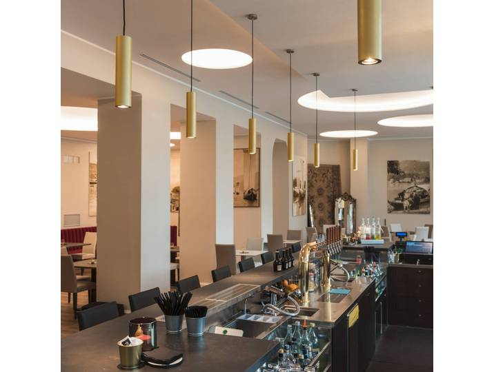 SLV Hängelampe Enola B, dimmbar, messing / gold, für Wohn- / Esszimmer, Aluminium, Modern, Pendelleuchte