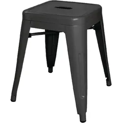 Bolero Bistro niedrige Bistrohocker aus Stahl Sitzhöhe 46cm (4 Stück)