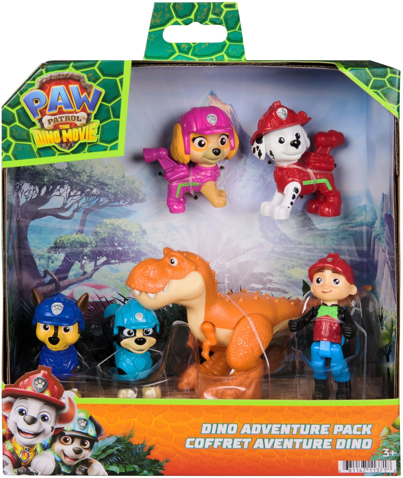 PAW Patrol: The Dino Movie Dino Adventure Pack 6-Figure Set for Kids - Spin Master