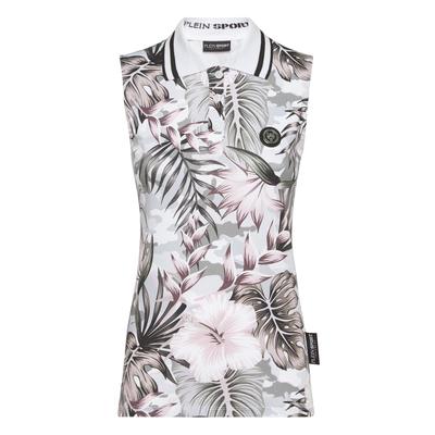 T-Shirt PLEIN SPORT "Rundhals-T-Shirt", Damen, Gr. S, bunt (21, multicolor), Obermaterial: 100% Baumwolle, Shirts T-Shirt