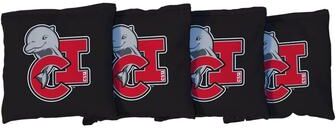 Skip's Garage California State Channel Islands Dolphins Black Cornhole Bags