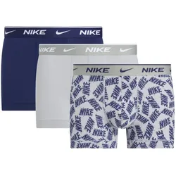 3er Pack NIKE Boxershorts Trunks Herren EWS - wlf gry shtrd nke print/wlf gry/b v S