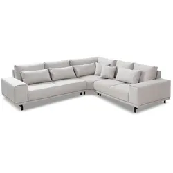 filippo Ecksofa Renzo Stoff Sandgrau 297 x 267cm