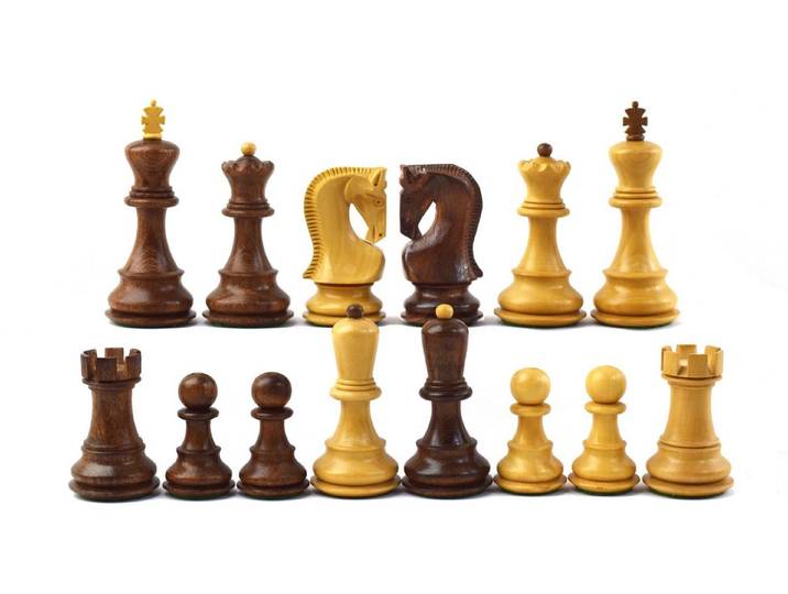 ROOGU Spiel ROOGU 1959 Zagreb Series Zebra Schachfiguren Set Akazienholz KH 3.75''