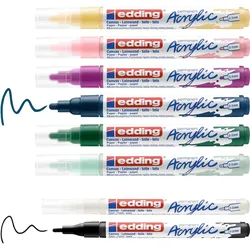 edding nordic Acrylstifte-Set 1.0 + 2.0 + 3.0 mm Mehrfarbig