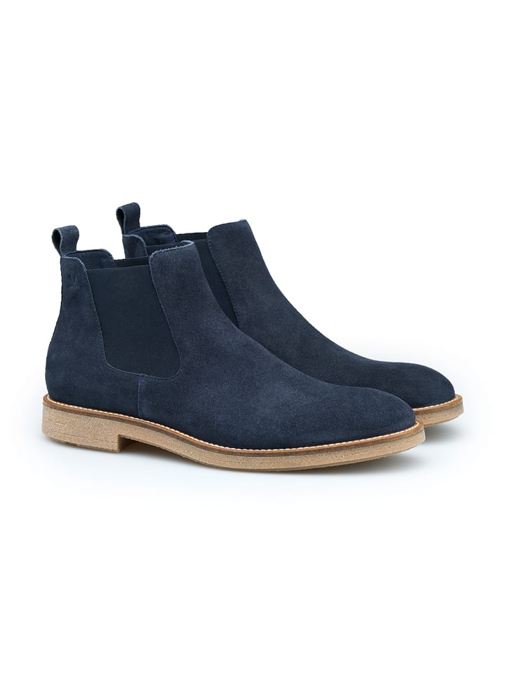 LLOYD Leder-Chelsea-Boots in Dunkelblau - 40,5