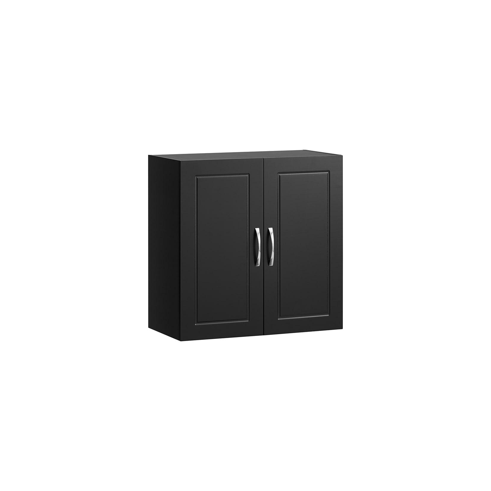 SoBuy Hängeschrank mit 2 Türen Schwarz 60x30x60cm Modern