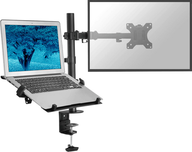 ACT AC8305 Monitorarm voor 1 scherm met laptoparm