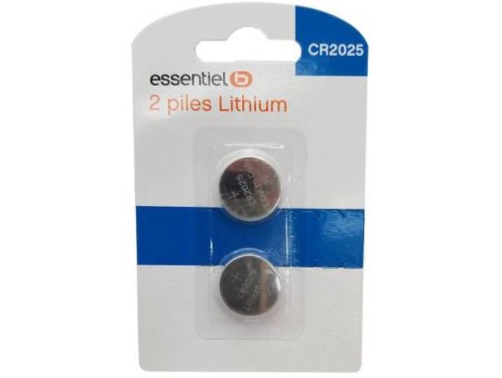 Essentielb - Pile Cr 2025 2 Piles Lithium
