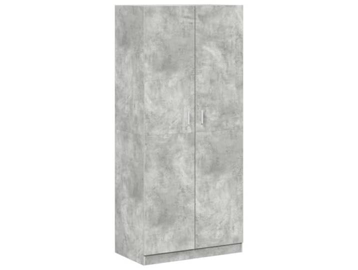 HKQWPBF Kleiderschrank Betongrau 90x52x200 cm Holzwerkstoff Großes Fach mit Hängestange, Platz für Jacken, Pullover, Jeans, Hüte, Handtaschen, leicht zu reinigen, einfache Montage