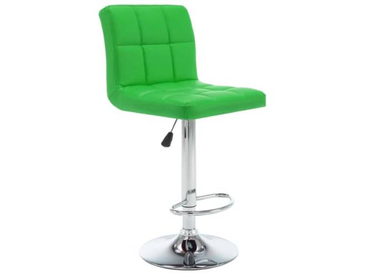 HBBMGYD Barhocker, Kunstleder, Grün, 2 Stück Höhenverstellbar, Gasheben, integrierte Fußstütze, verchromter Stahl, maximal 110 kg pro Sitz