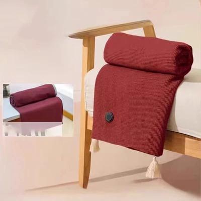 Uplift Picks Portable USB Electric Blanket Fast Heating Washable Warm Shawl For Home Office & Camping red