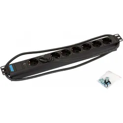 Triton, Steckdosenleiste, RAB-PD-X06-A1 - 19-Zoll-Steckdosenleiste mit Kontrollampe, 1 HE (8x, 2 m)