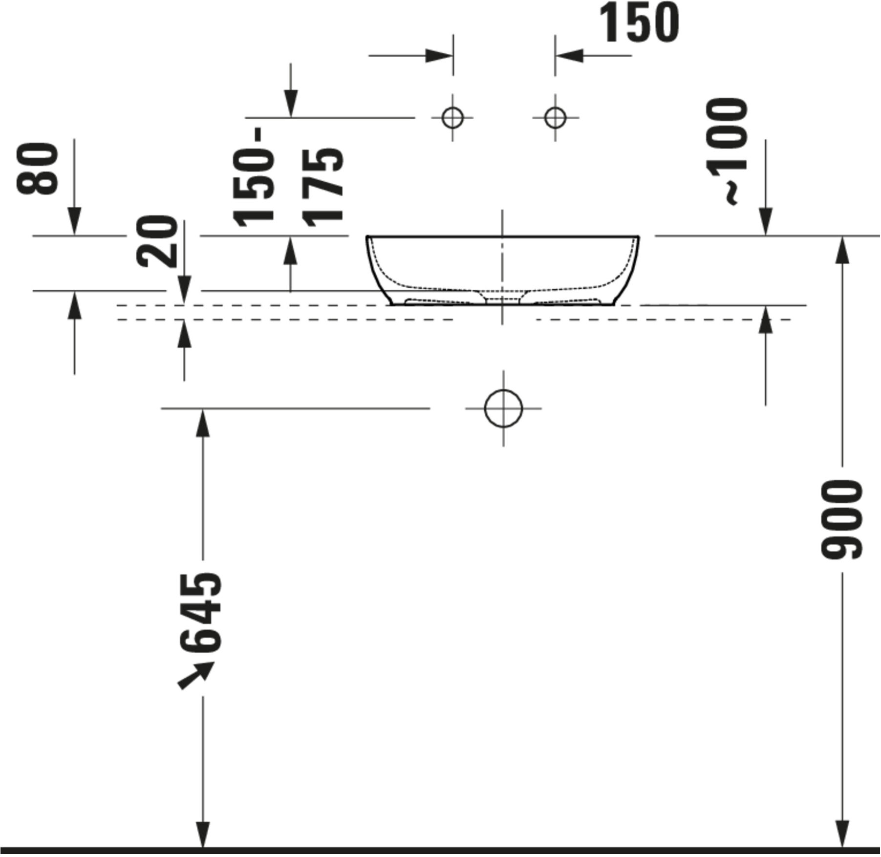 Duravit Konsolenwaschtisch Sivida 108x50cm, weiß seidenmatt (2680193200)