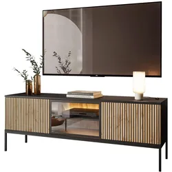 TV-ELEMENT ECLIPSE RTV154 mit Beleuchtung,Schwarz Eiche Wotan