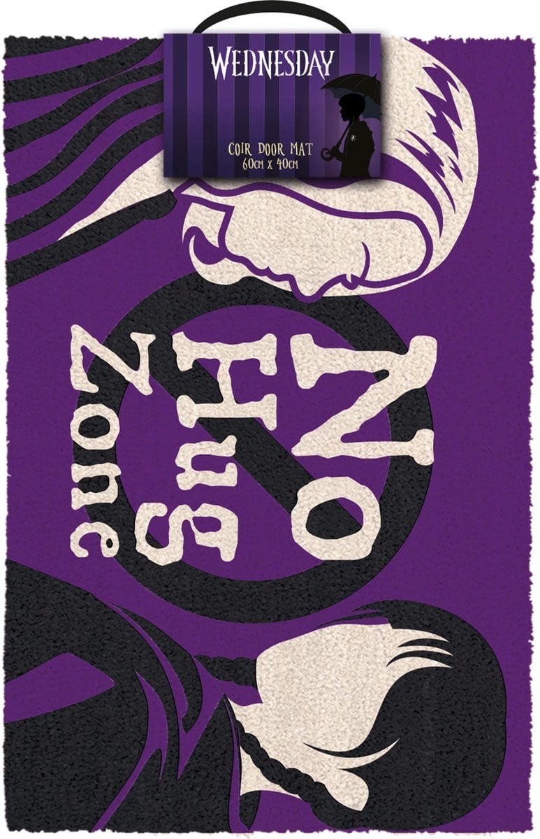 Netflix Wednesday No Hug Zone Deurmat meerkleurig B: 60 cm, D: 40 cm