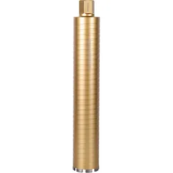 Softschlag-Trockenbohrkrone Ø 102mm Länge 450mm - Diamantbohrkrone/Kernbohrer für Beton/Stahlbeton/Mauerwerk, 1 1/4' UNC, lasergeschweißt