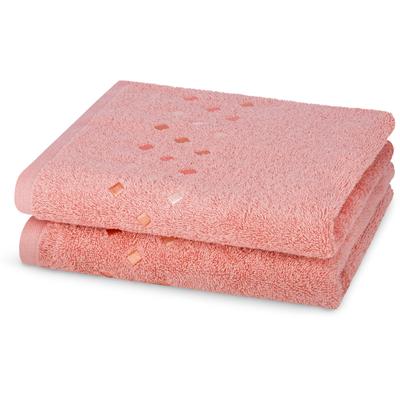 Handtücher ROSS "Stoneline", rosa (rosenholz), B:50cm L:100cm, Frottier, Baumwolle, Handtücher, aus feinster Baumwolle