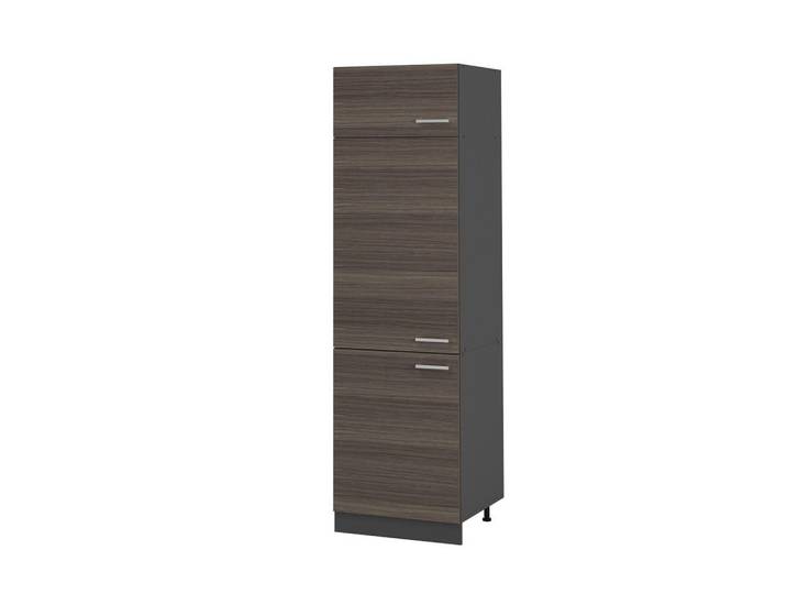 Vicco Kühlumbauschrank R-Line Edelgrau 60 cm, Grau, Anthrazit, Holzwerkstoff, 1 Fächer, Rechteckig, 60x206.8x57.2 cm, Küchen, Küchenmöbel, Küchenschränke, Küchenunterschrank