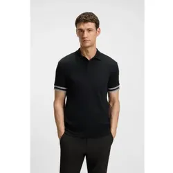 BOSS für Herren. 50544448 Zone Poloshirt schwarz (M), Lässig, Baumwolle, Kurzarm