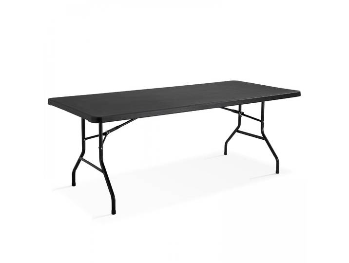 Rekkem - Table De Réception Noire Avec Pieds Pliants