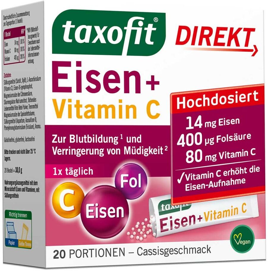 taxofit® Eisen + Vitamin C Direkt-Granulat
