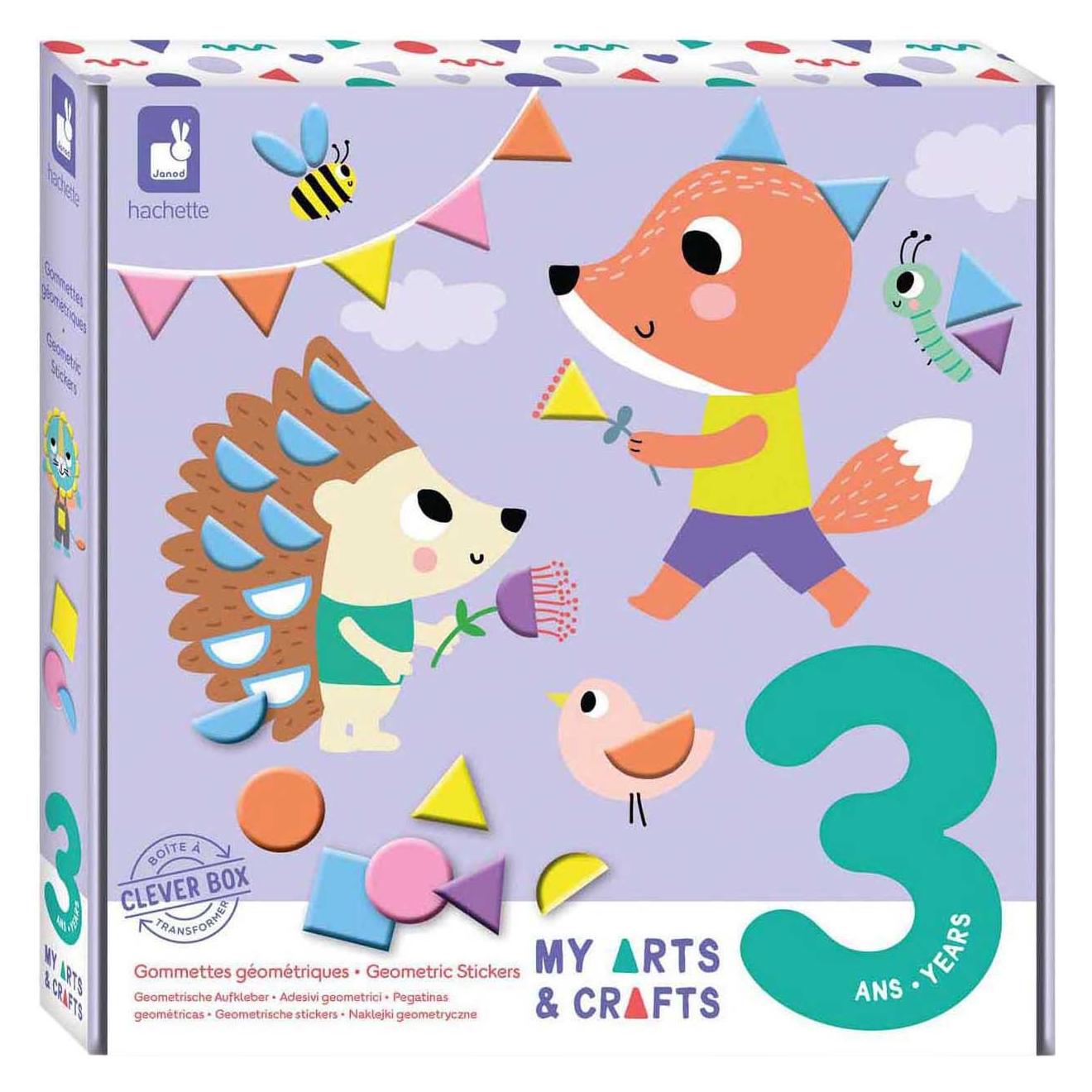Janod My arts&crafts: Geometrische Aufkleber (4 Sticker) (J07740)