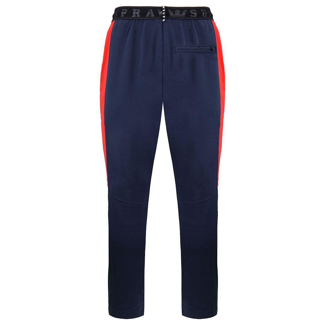 Supra Stretch Taille Graphic Logo Navy Green Mens Trackhose 102554 320