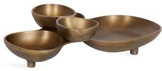 Kate and Laurel Cluso Footed Cluster Tray