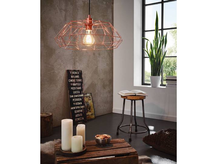 Suspension Carlton IV Ø 46cm Cuivre/Noir/Cuivre/Noir Acier verni E27