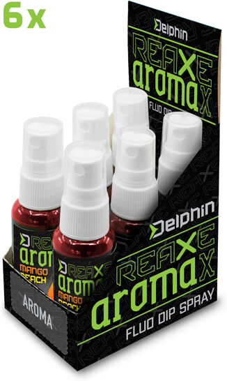 Spray à appât Delphin AromaX/30ml Mangue-pêche/rouge Silver, Gray, Brown, Olive Mangue-pêche/rouge