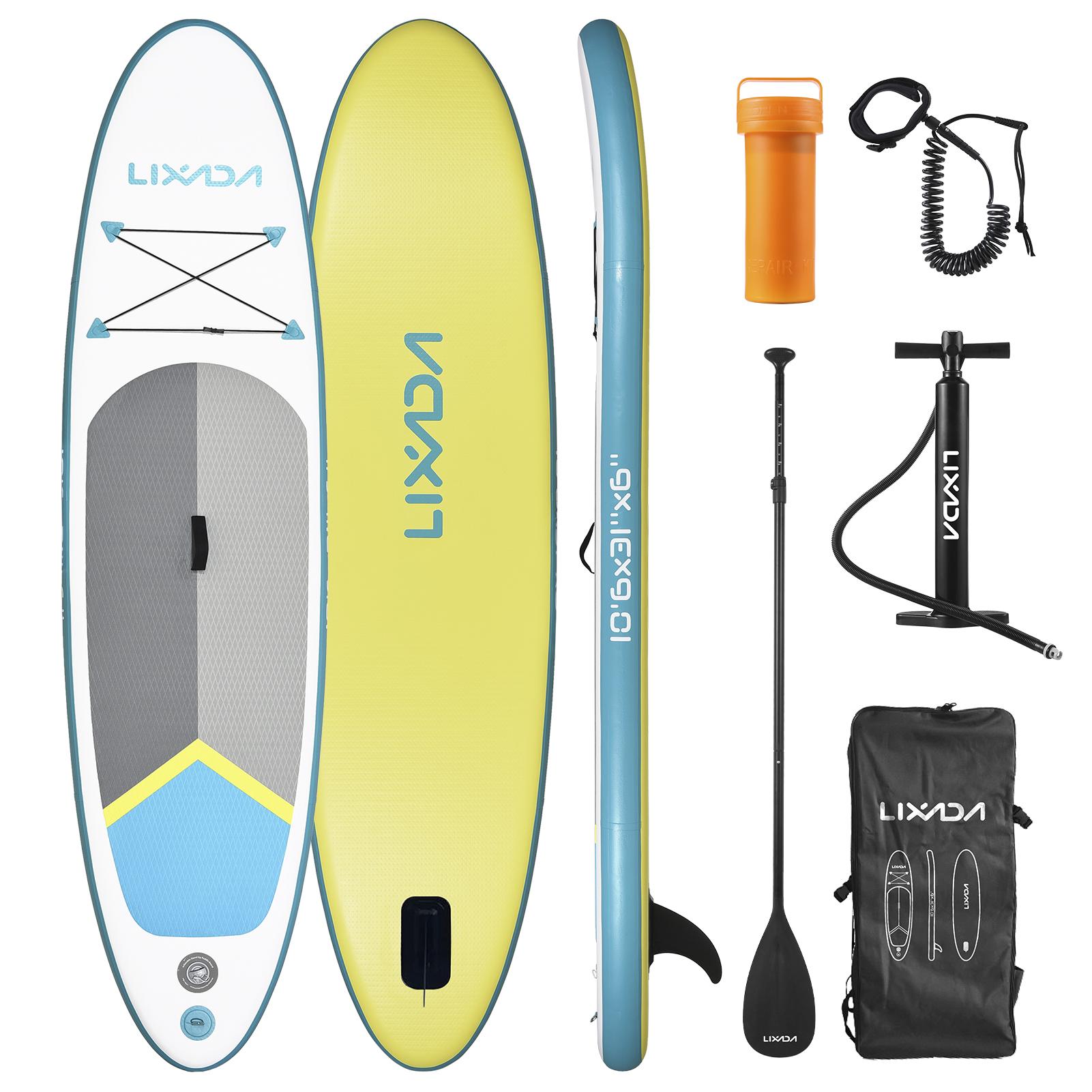 Aufblasbares SUP-Board, Blau - 6 Zoll Dicke - Verstärktes PVC - Für Wassersport und Freizeit