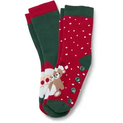 Tchibo - 2 Paar Kinder-Antirutsch-Socken - Kinder - Gr. 31-34 - grün