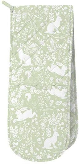 William Morris Forest Life Green Double Oven Glove