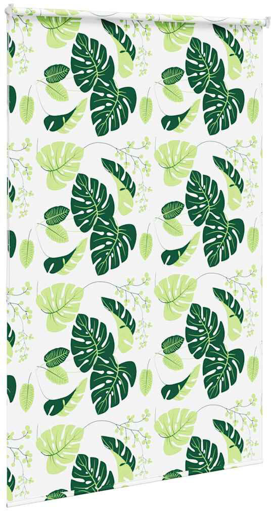 Metro Room Darkening Roller shade Green Leaves 140 x 240 cm