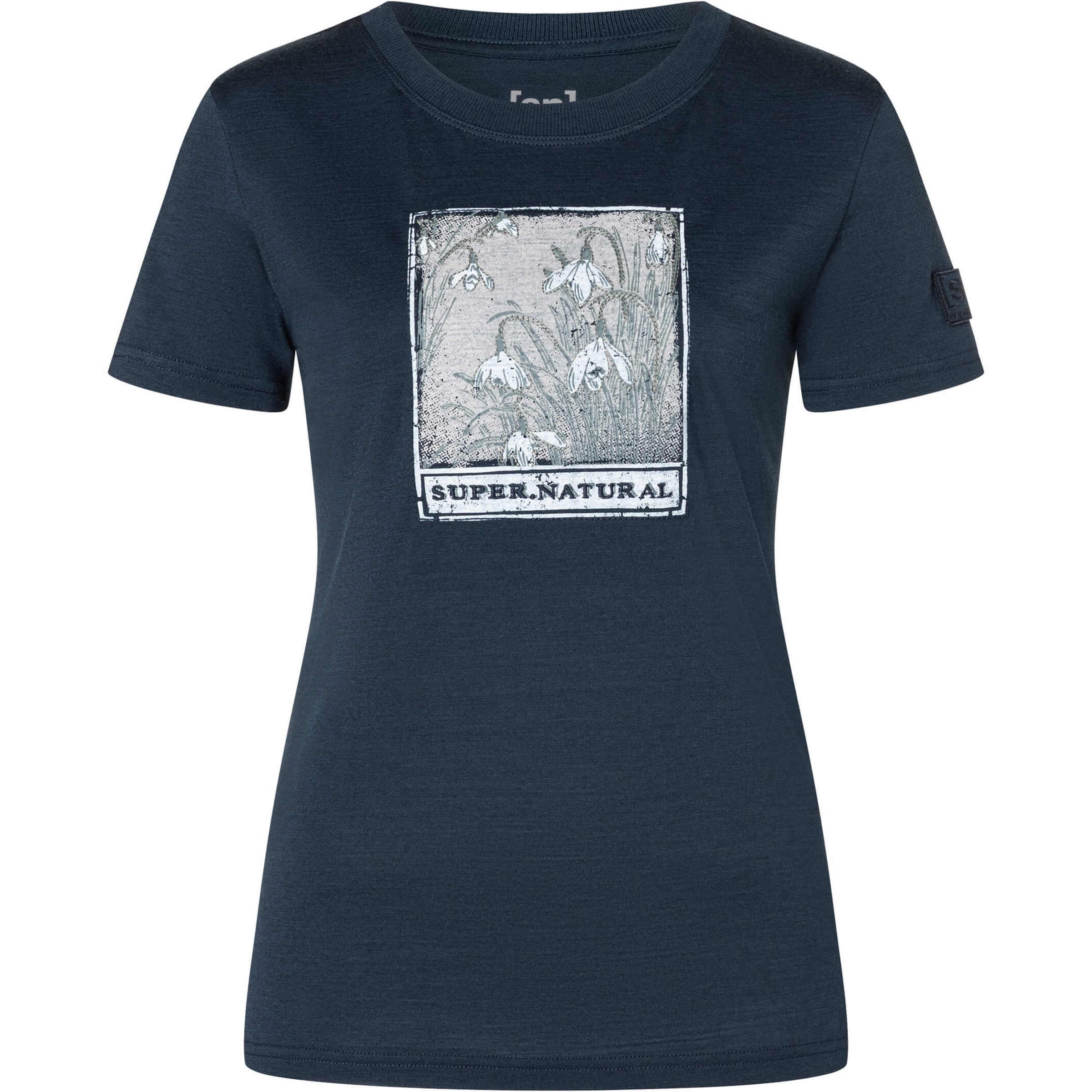 Super.Natural Snow Drops J Damen T-Shirts blau Größe S Lifestyle Hautfreundlich Merinowolle